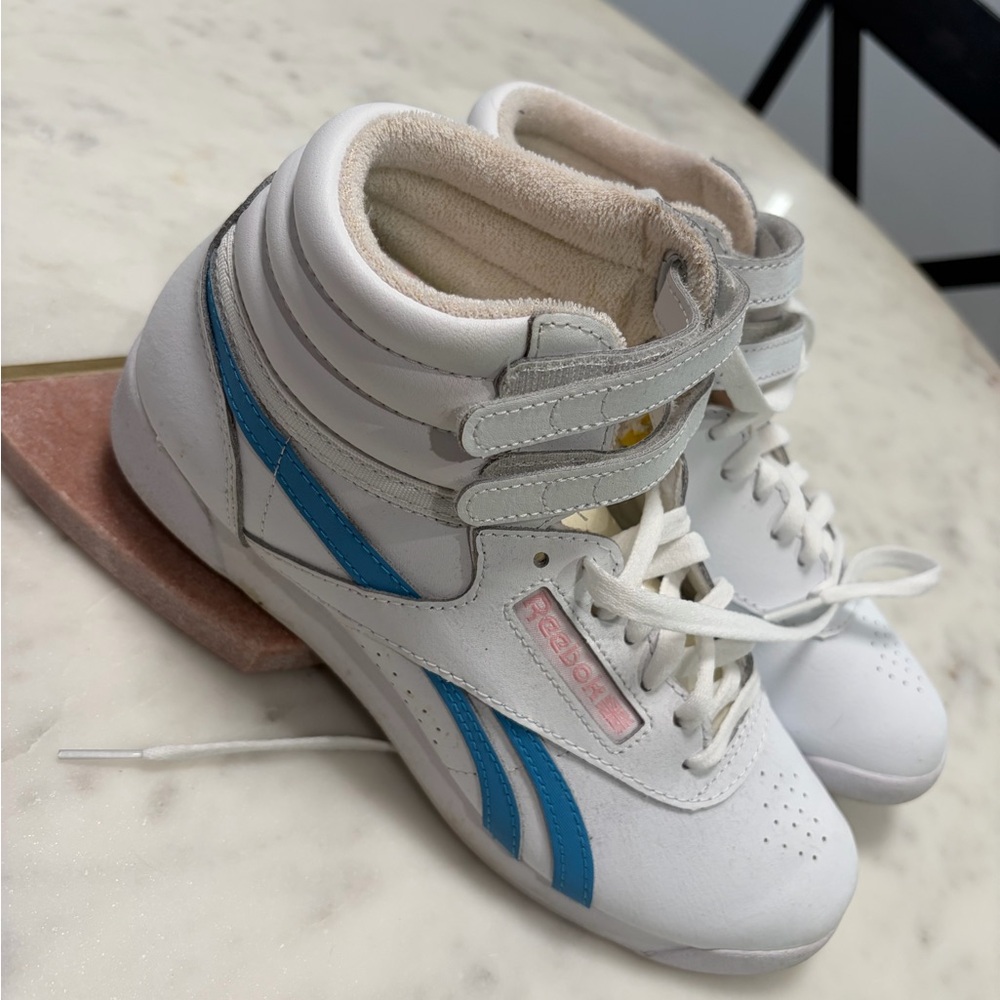 Women’s Reebok Freestyle High Sneakers - Radiant Aqua